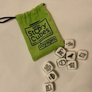 Rory's Story Cubes Voyages - Green Bag with White Dice